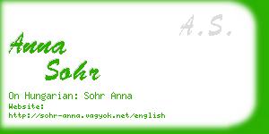 anna sohr business card